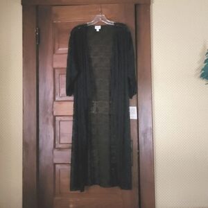 Lularoe Shirley Kimono Black Lace size M